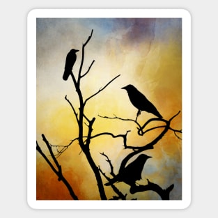 Crow Birds on Tree Bird 95 Magnet